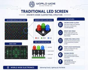 LED screen technology overview infographic