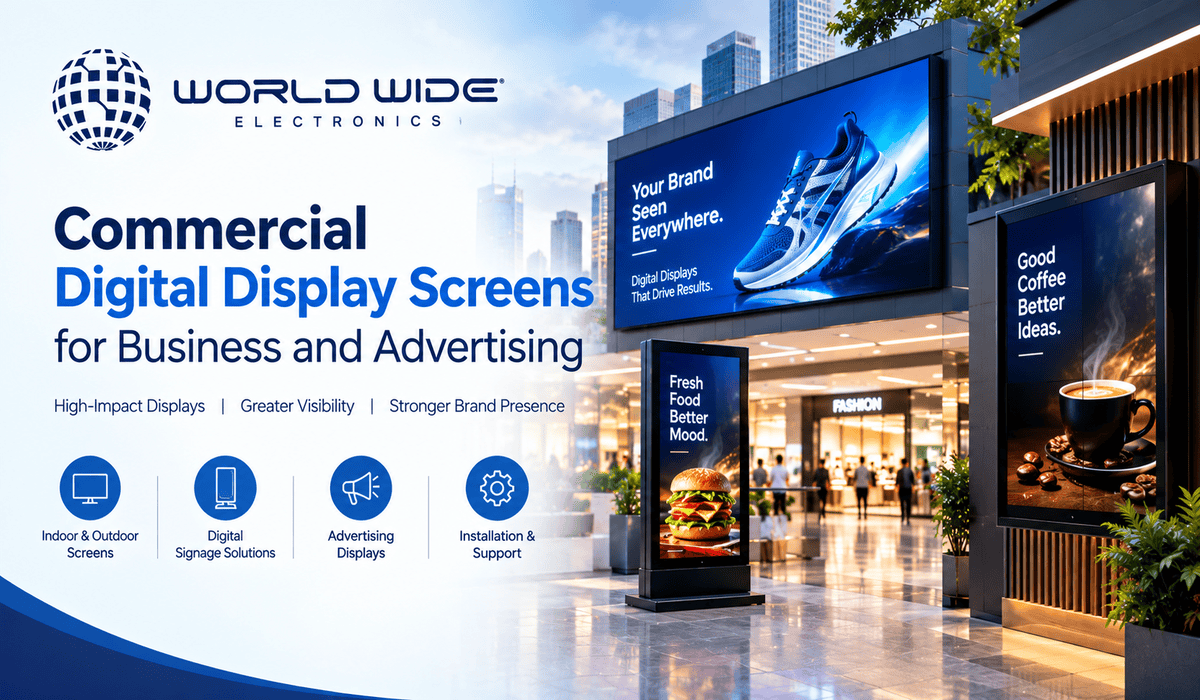Commercial digital display screen for business and advertising